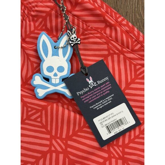 Psycho Bunny Swim Shorts Mens XS Balden Geometric Elastic Preppy Surf NEW $95 - Picture 2 of 4